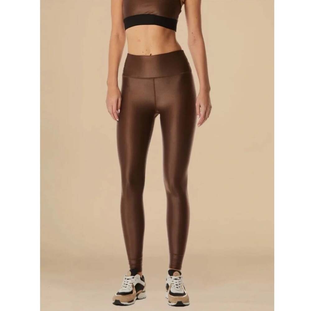 Noli Caffe Brown Liquid Leggings